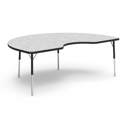 Virco 48 in. W, 72 in. L, 17-25 in. H, Grey Nebula Top / Black Edge 48KID72LO